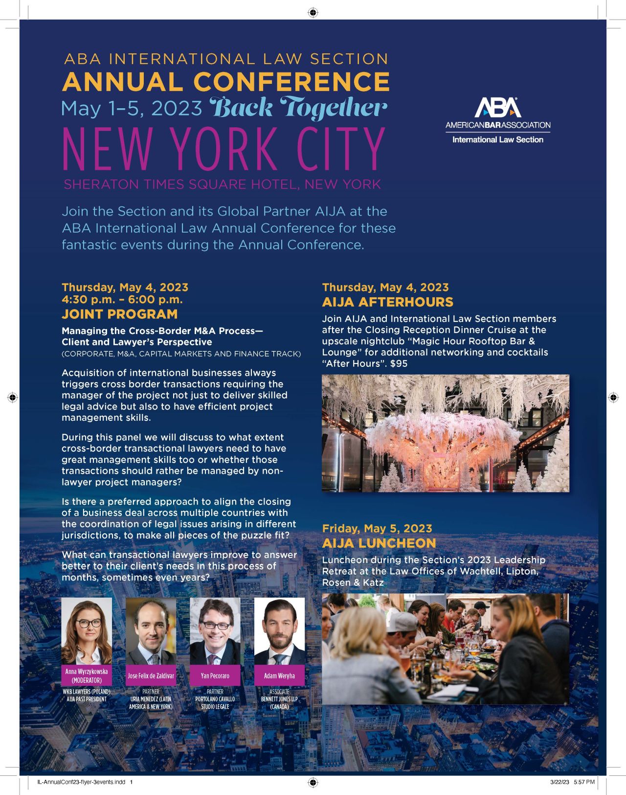 AIJA New York 2023 AIJA & ABAILS Annual Conference Back Together